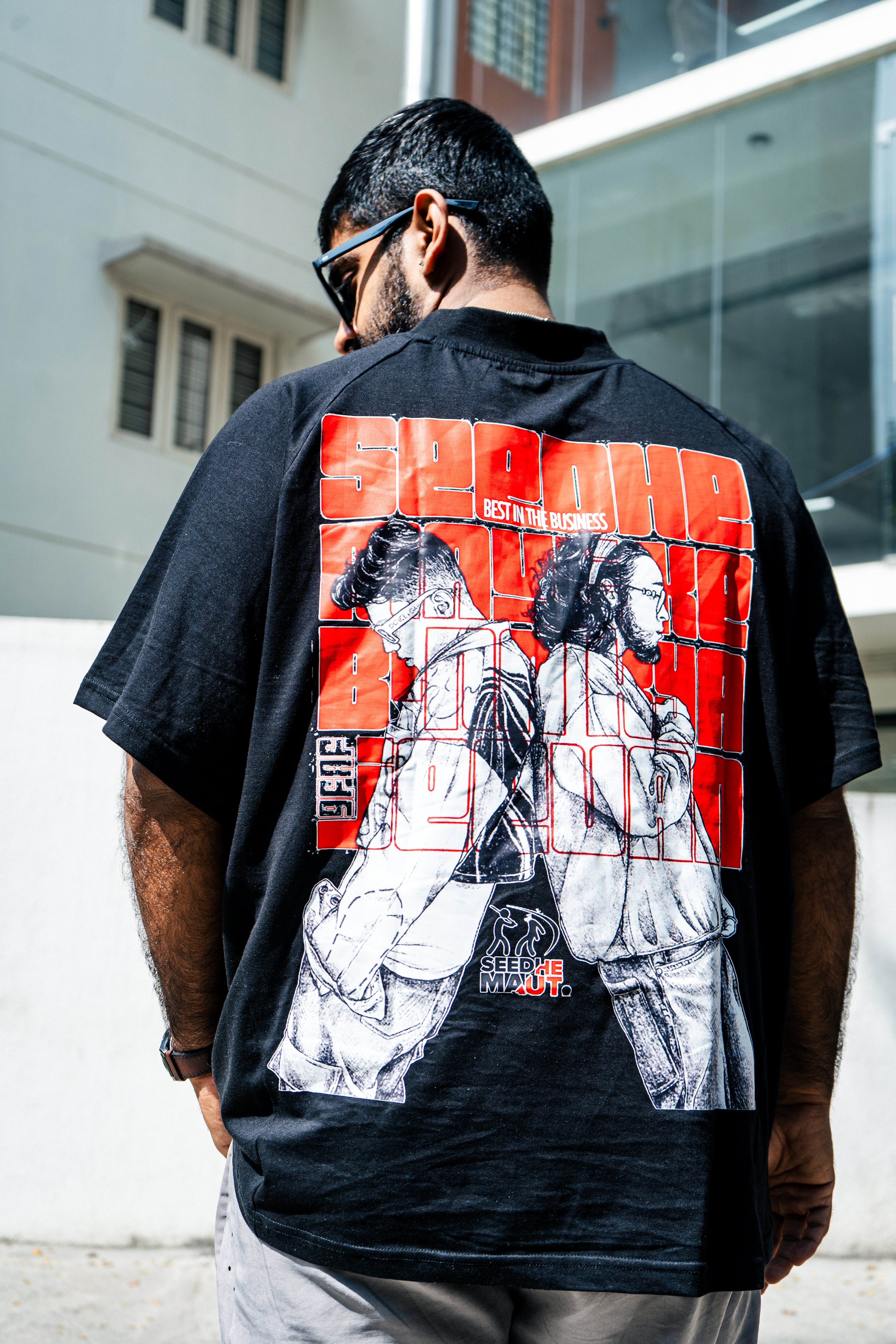 Seedha Maut Statement Graphic Oversized T-Shirt